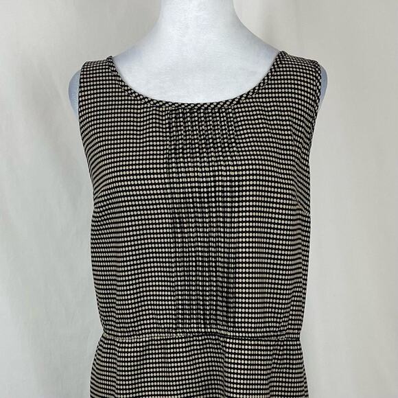 MNG Black W Tan Polka Dots Relaxed Fit Casual Dress NWOT Size 12 - Picture 3 of 11
